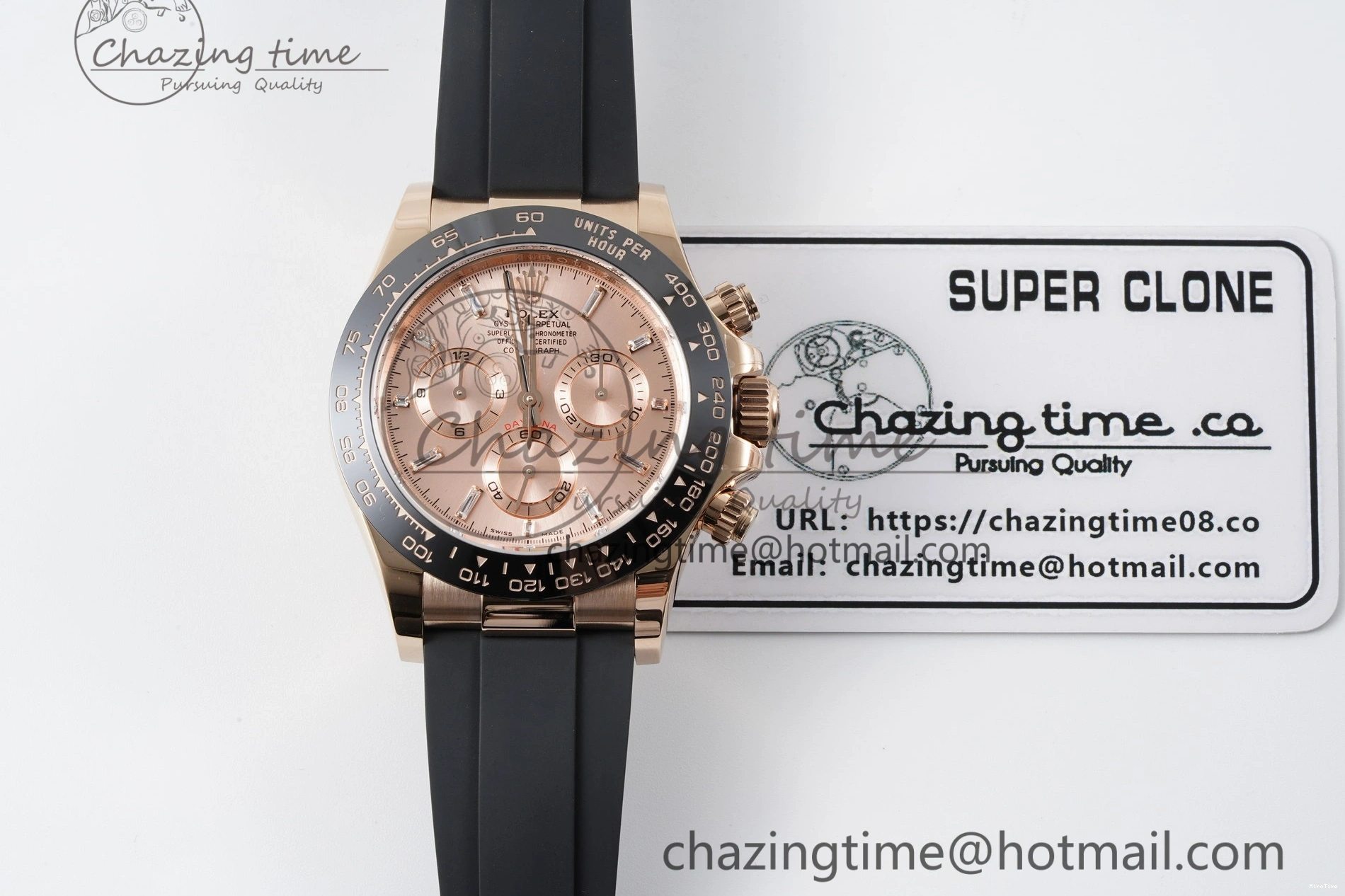 MiroTime 0105 Elegant Daytona 116515 BTF 1:1 Best Edition RG Dial on Oysterflex Rubber Strap SA4130 V 2264